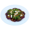 Карпачо з буряка з руколою, сиром Фета та соусом з нашараб та зернятками гранату Appetite 