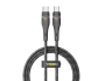 Кабель USB YOKI RGB YK-RG24 Type-C to Type-C 60W 1.2m (Чорний) Vodafone