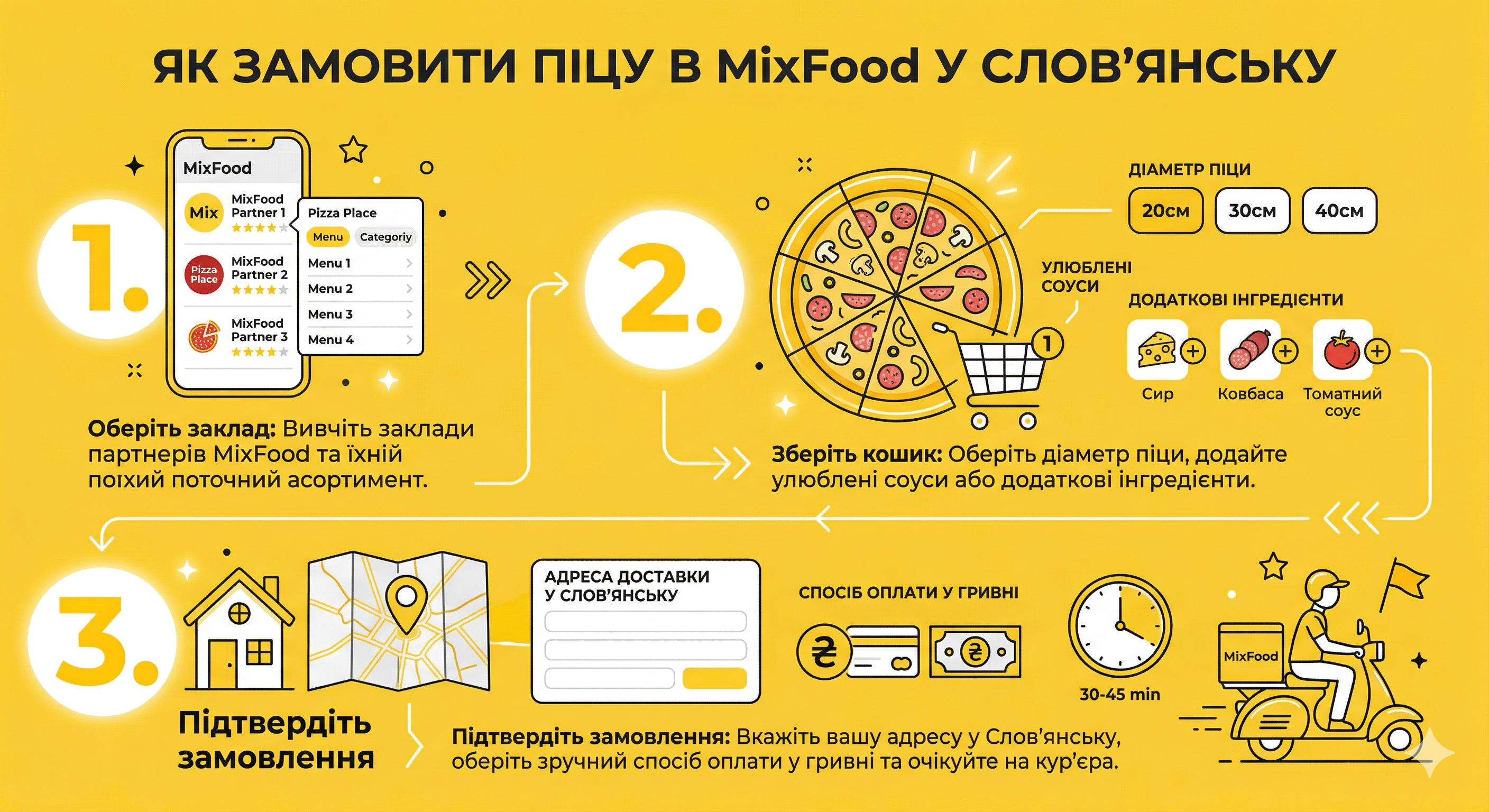 Замовлення піци у Слов'янську